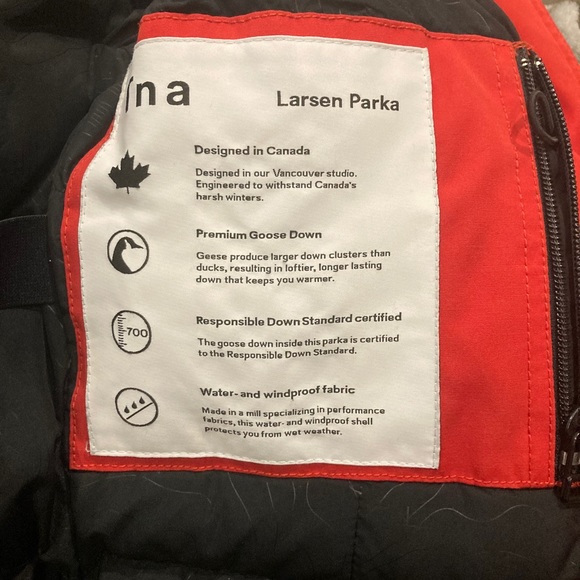 Aritzia TNA Larsen Parka XXS red - Picture 3 of 4